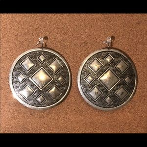Large silver earrings